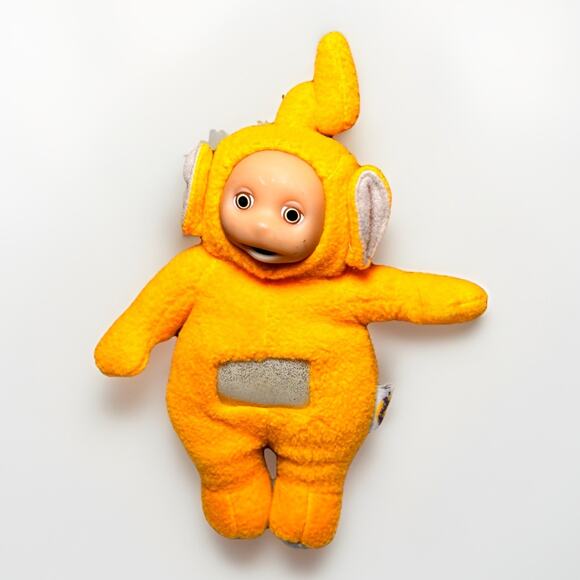Teletubbies Laa-Laa Clip-On Plush Backpack Buddy Yellow Doll Vintage Toy - Picture 1 of 4